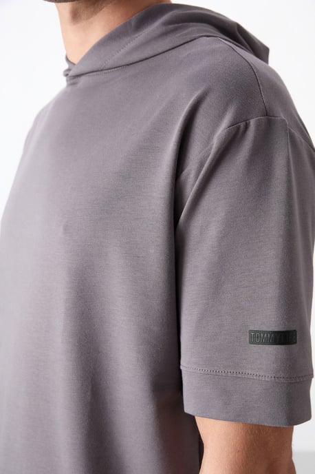 Oversized Hooded Short-Sleeve T-Shirt - Image 2