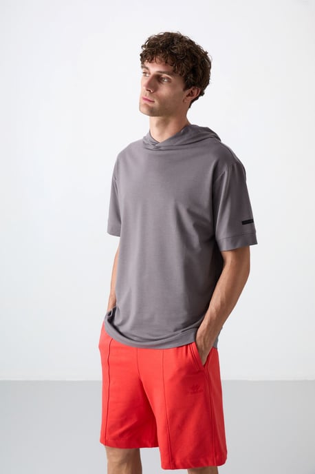 Oversized Hooded Short-Sleeve T-Shirt - Image 4
