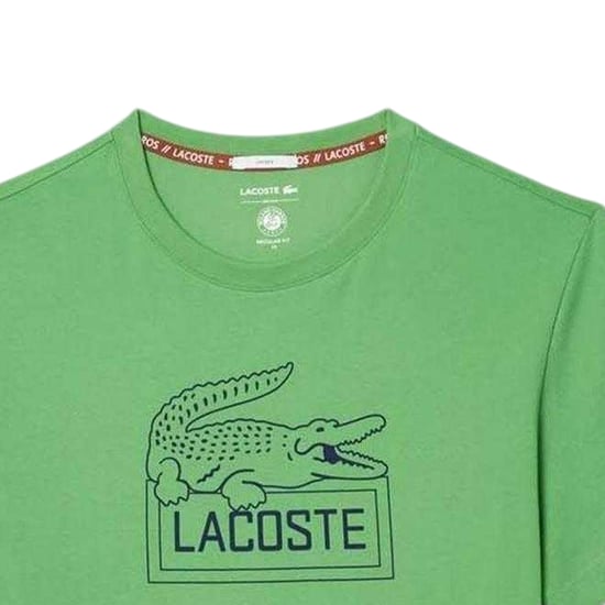 Lacoste Unisex volwassen Roland Garros Editie Normaal T-Shirt (Groen) - Image 3