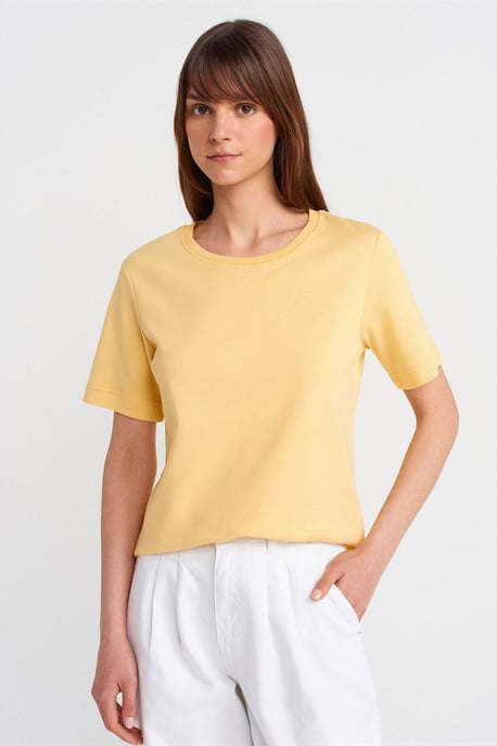 Dames Katoenen T-shirt met Ronde Hals - Image 1