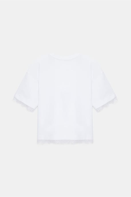 Kvinnors T-shirt med rund hals i bomull och elastan - Image 6