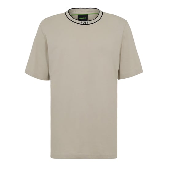 Boss Heren Crew Neck Regular T-shirt (Licht Beige) - Image 1