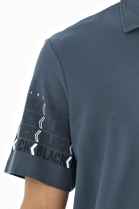 Heren Katoenen Polo Kraag Gedrukte T-shirt - Image 3