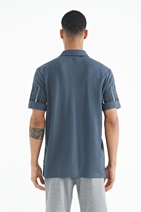 Heren Katoenen Polo Kraag Gedrukte T-shirt - Image 5