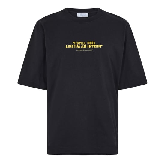 Off White T-shirt voor heren met de tekst 'Feel Like An Intern' (Zwart) - Image 1
