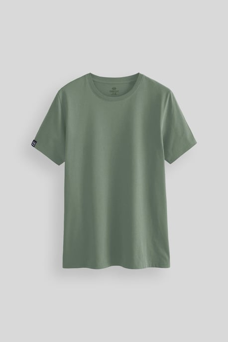 Herr T-shirt i bomull och elastan med rund halsringning - Image 1