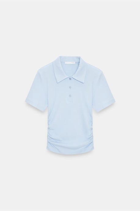 Dames Crop Slim Fit Polo T-shirt - Image 5