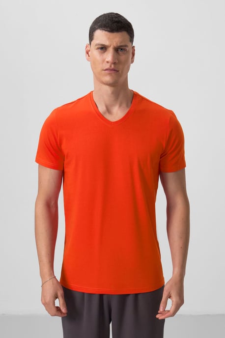 Heren V-hals Korte Mouwen T-Shirt - Image 2