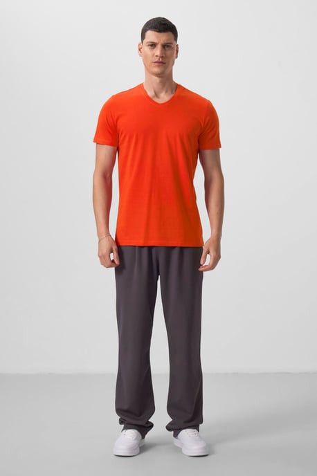 Heren V-hals Korte Mouwen T-Shirt - Image 3