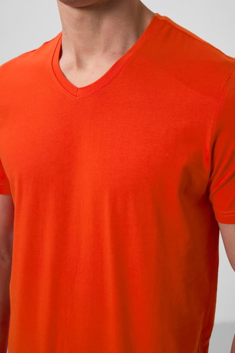 Heren V-hals Korte Mouwen T-Shirt - Image 5