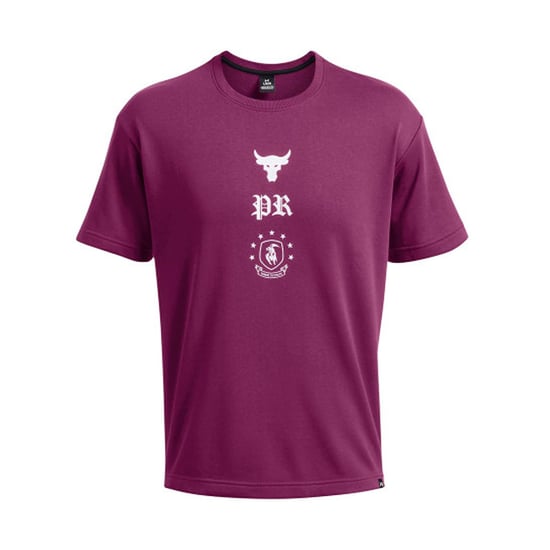 Under Armour Heren Project Rock Terrycloth T-shirt (Paars) - Image 1