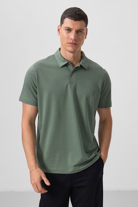 Heren Katoen Elasthaan Polo T-shirt - Image 4