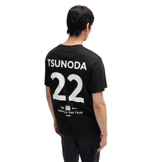 Hugo Heren Tsunoda 22 Red Bull T-shirt (Zwart) - Image 3