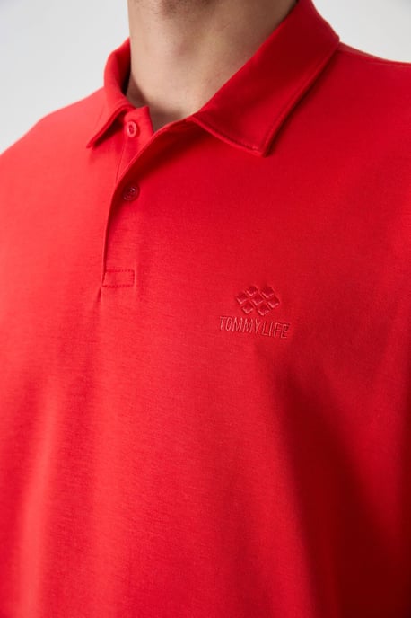 Men's Oversized Polo T-Shirt - Image 3