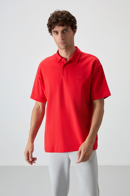 Men's Oversized Polo T-Shirt - Image 4