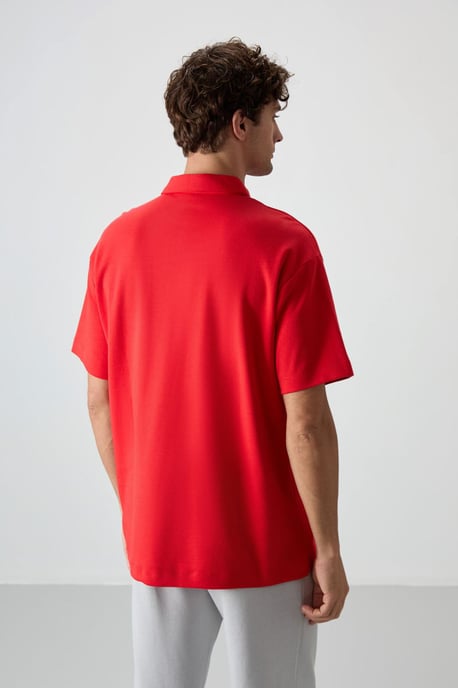 Men's Oversized Polo T-Shirt - Image 5