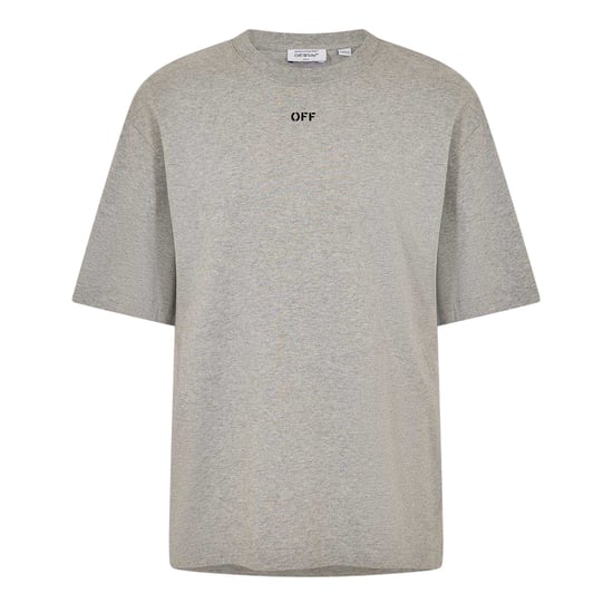 Off White Katoenen uniseks T-shirt voor volwassenen (Grijs/Zwart) - Image 1
