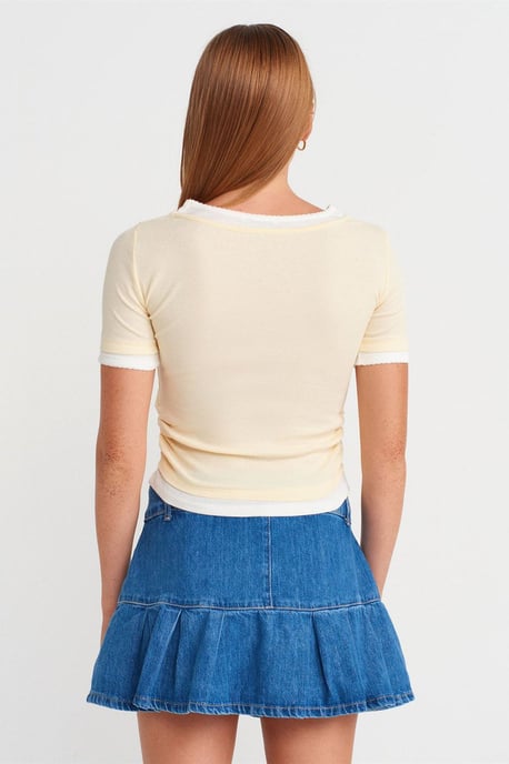 Women's Crop Slim-Fit Crew Neck T-Shirt - Image 2