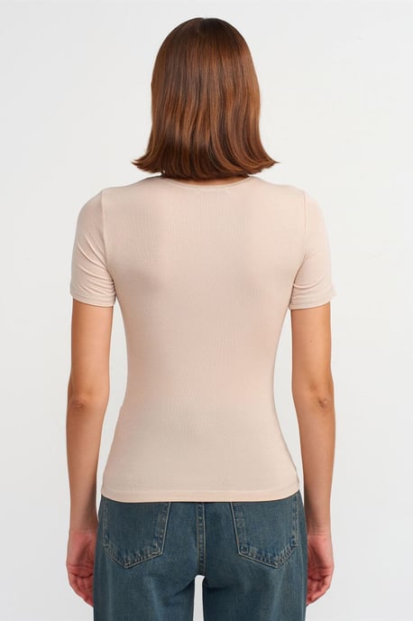 Dames Slim Fit Ronde Hals T-Shirt - Image 2