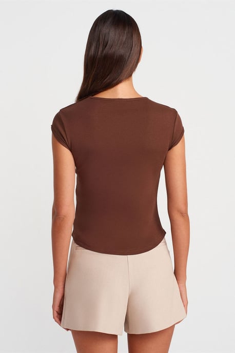 Dames Slim Fit Katoenen Crew Neck T-Shirt - Image 2