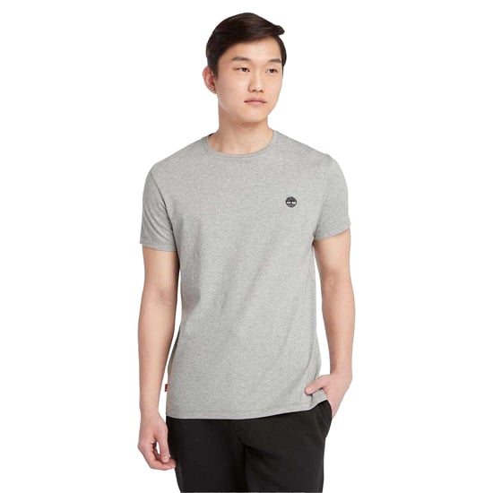 Timberland Heren Oyster River Boom Logo Katoen Slim T-shirt (Grijs) - Image 1