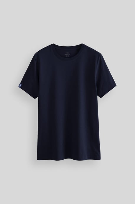 Heren Katoen Elastaan Rondhals T-Shirt - Image 2