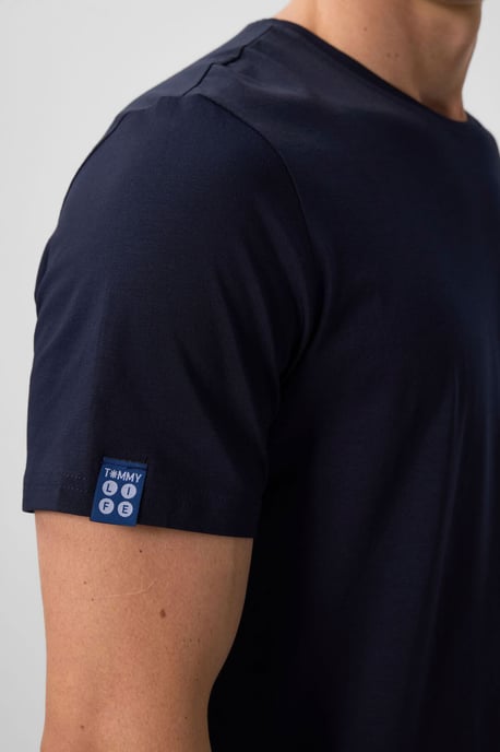 Heren Katoen Elastaan Rondhals T-Shirt - Image 4