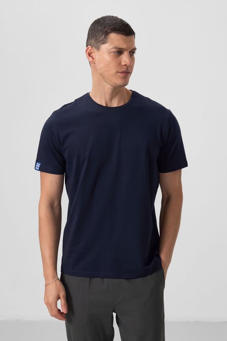 Heren Katoen Elastaan Rondhals T-Shirt - Image 5