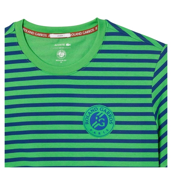 Lacoste Unisex volwassen Roland Garros Editie Gestreept T-Shirt (Blauw) - Image 2