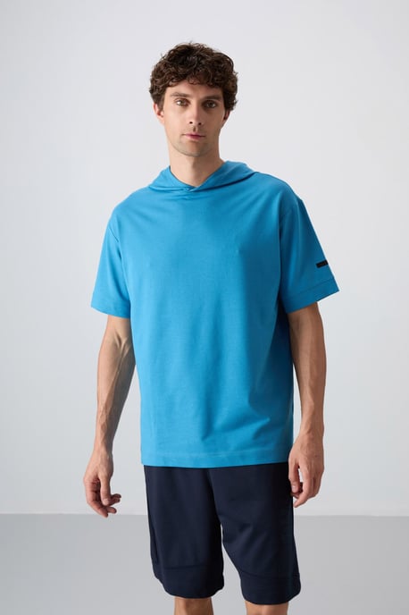 Oversized Hooded Short-Sleeve T-Shirt - Image 1