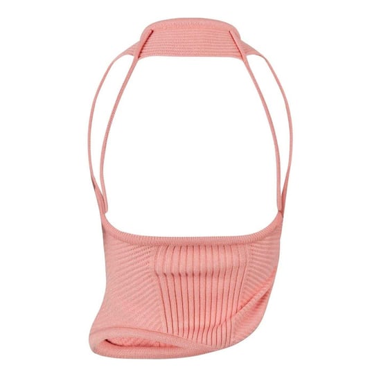Off White Dames/Dames geribbelde slanke mouwloze haltertop (Perzik) - Image 2