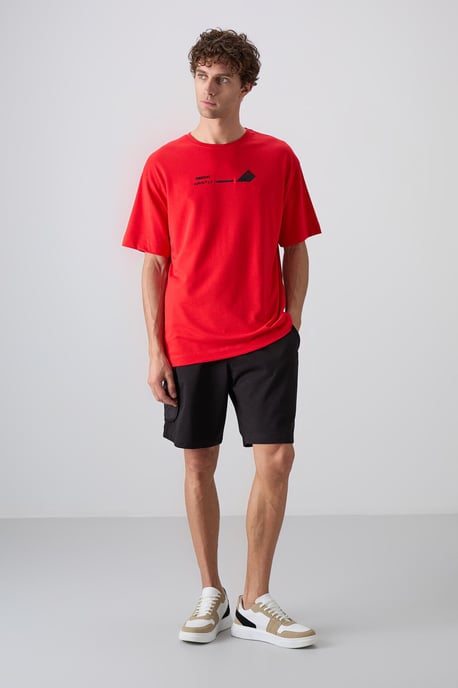 Oversized Cotton-Polyester Crew Neck T-Shirt - Image 2