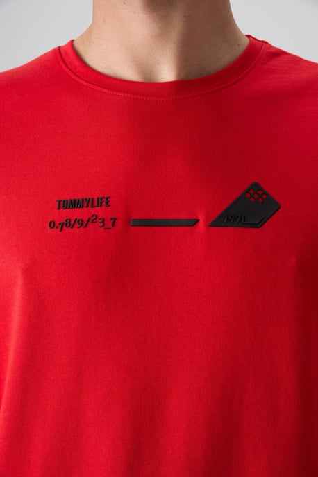 Oversized Cotton-Polyester Crew Neck T-Shirt - Image 3