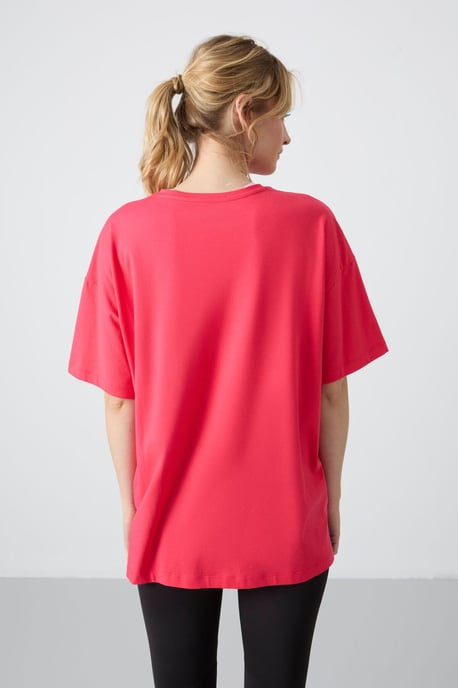 Oversized Katoen-Modal Ronde Hals T-Shirt - Image 6