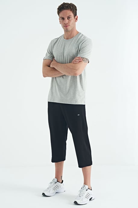 Herres T-shirt i bomull och elastan med rund hals - Image 3