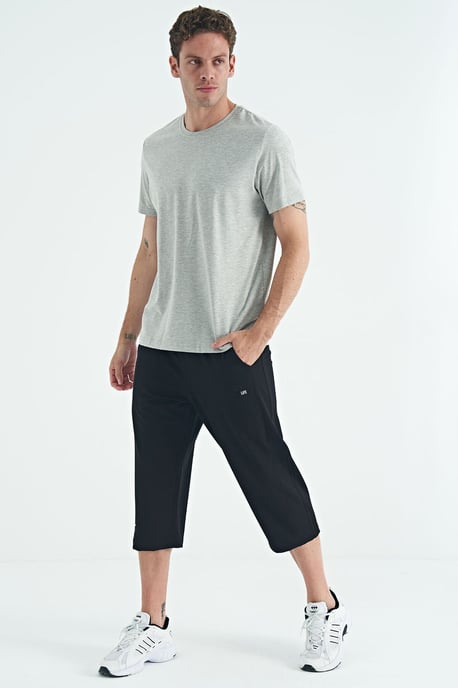Herres T-shirt i bomull och elastan med rund hals - Image 4