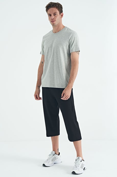 Herres T-shirt i bomull och elastan med rund hals - Image 5