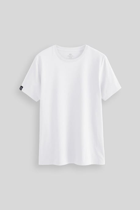 Herr T-shirt i bomull och elastan med rund halsringning - Image 2