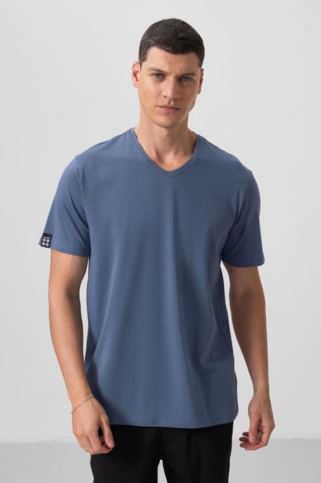 Heren V-hals Korte Mouwen T-shirt - Image 2