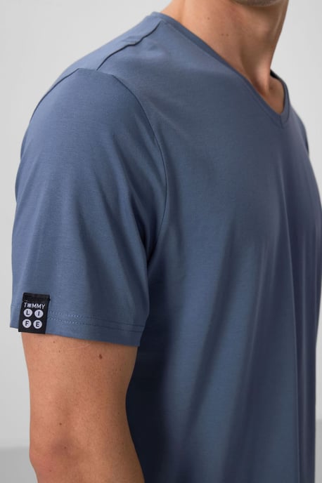 Heren V-hals Korte Mouwen T-shirt - Image 4