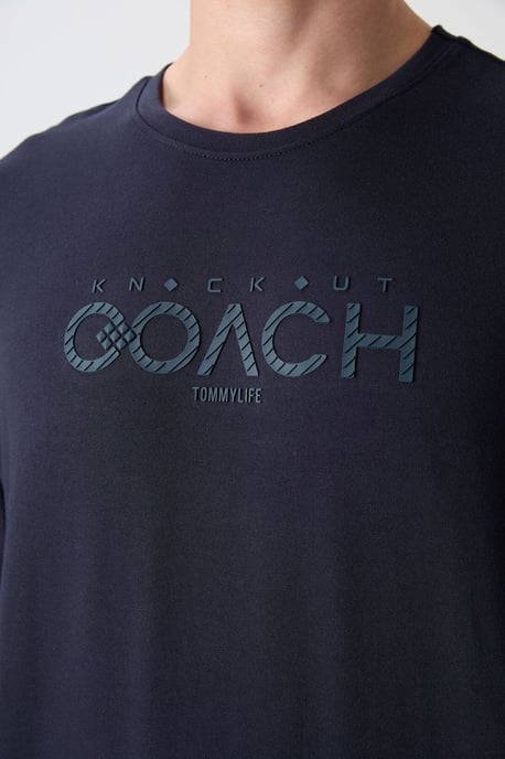 Oversized Logo Patches Crew Neck T-Shirt - Image 3