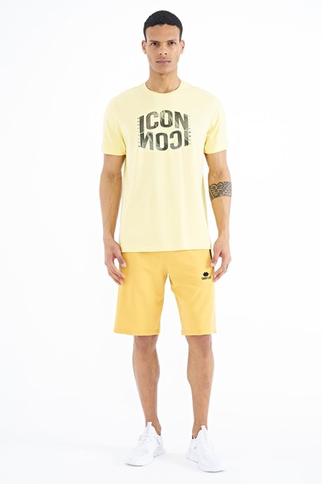 Tryckta T-shirt med rund hals och patch - Image 2