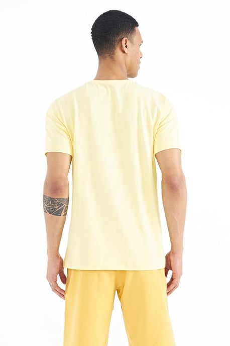 Tryckta T-shirt med rund hals och patch - Image 5