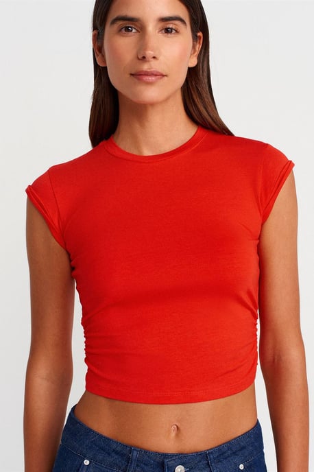 Dames Mouwloze Crop T-shirt - Image 3