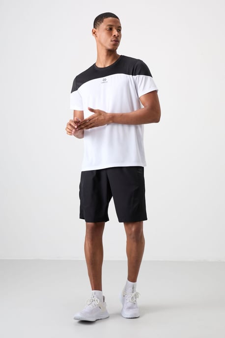 Herrfärgblockerad T-shirt med rund hals - Image 2