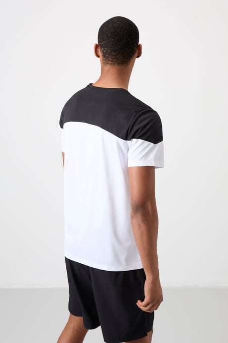 Herrfärgblockerad T-shirt med rund hals - Image 5