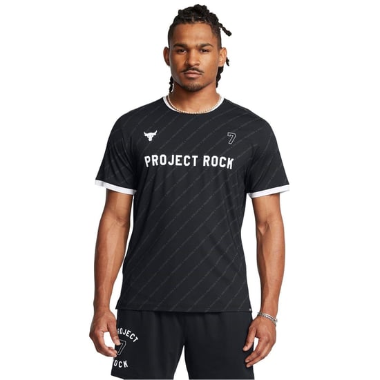 Under Armour Heren Project Rock Rugby T-Shirt (Zwart) - Image 3