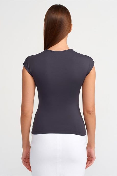 Dames Slim Fit Crew Neck T-Shirt - Image 2