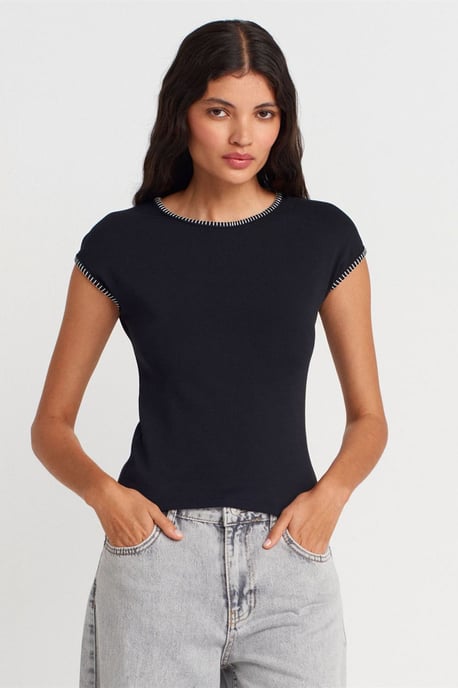 Slim Fit Bomull Jersey Rundhals T-shirt - Image 1
