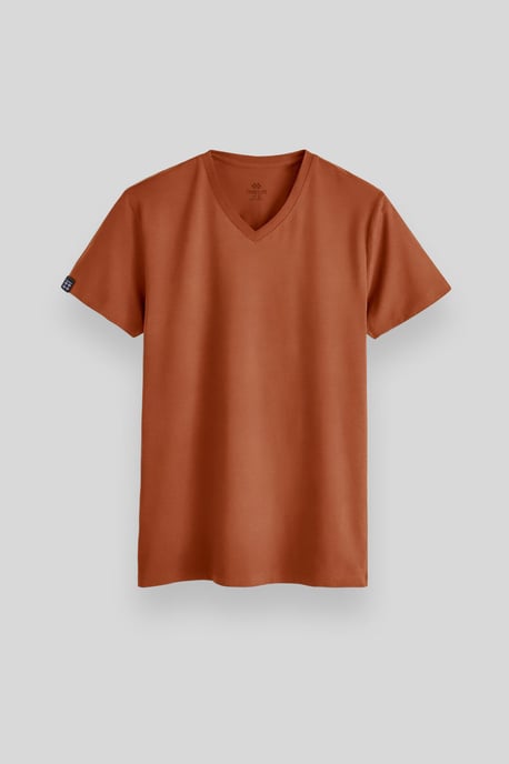 Heren V-hals Korte Mouwen T-Shirt - Image 1